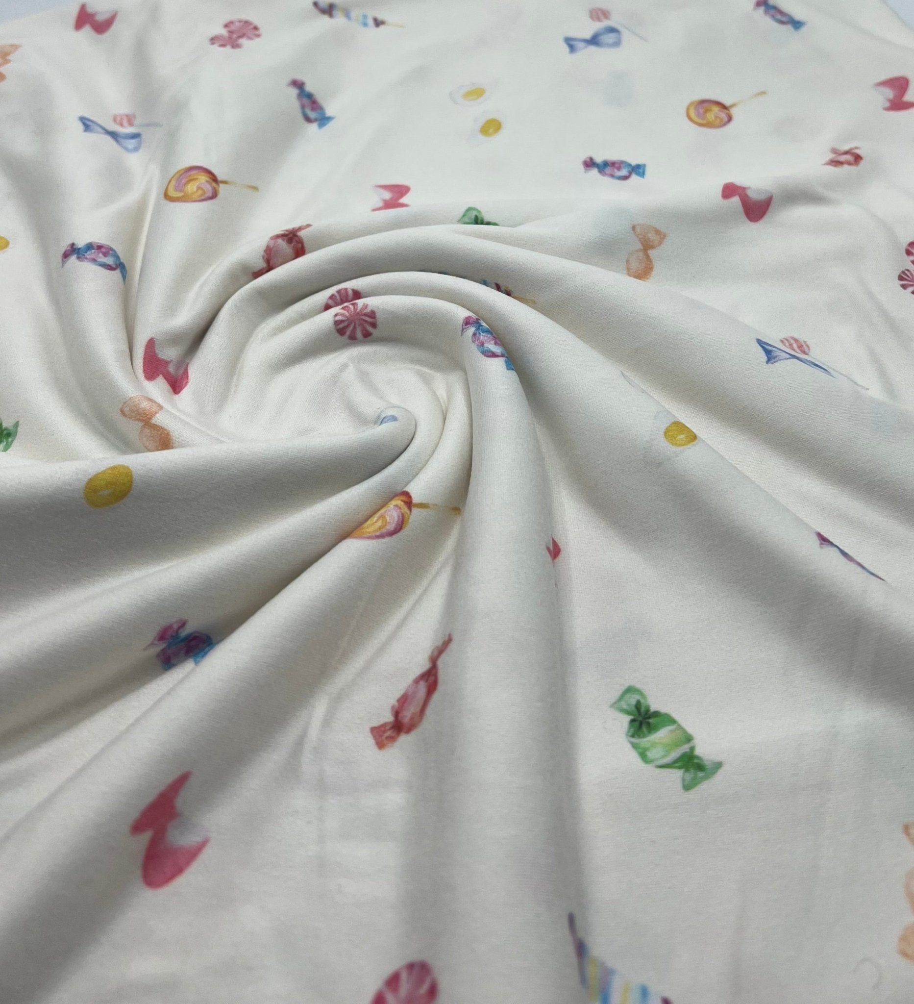 Retro Sweets Super Soft Print Spun Poly Stretch Fabric - T9 Fabrics